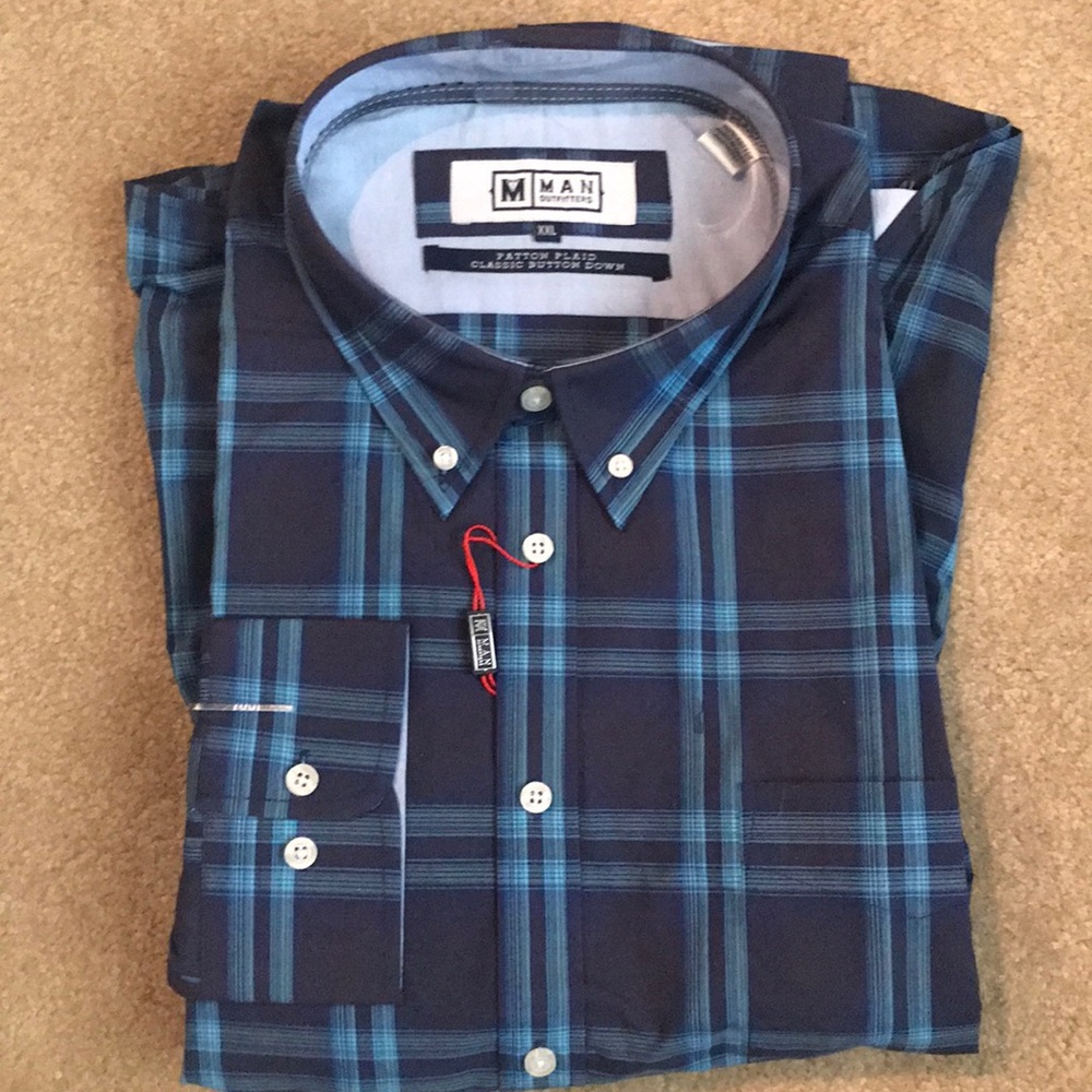 NWT Man Outfitters Plaid Button-Down